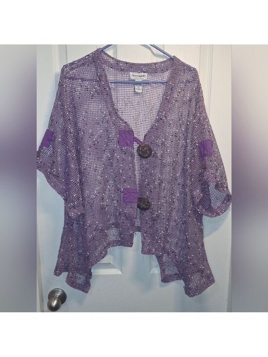 Serengeti Other - Serengeti Women's Lavender Mesh Jacket Top 2X